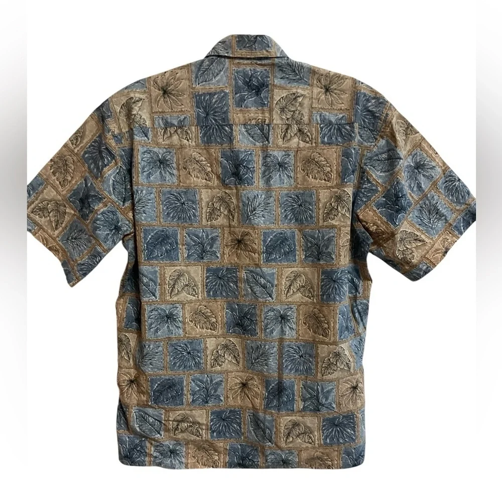 Cubavera Men’s Cabana Hawaiian Shirt Tropical Print Short Sleeve Size M